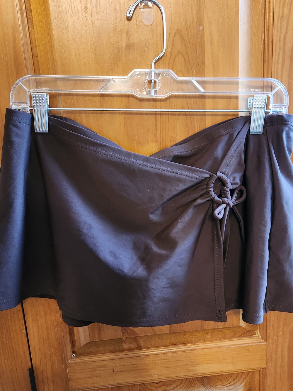 Tropical Honey Brown Swim Skirt with Side Tie Women's Size 16 NEW WITH TAGS